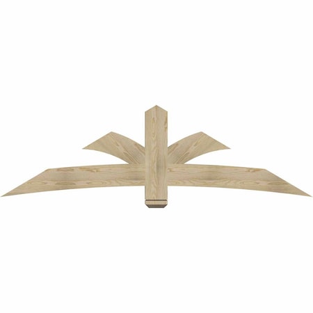 Ekena Millwork Davenport Rough Sawn Timber Gable Bracket, Douglas Fir, 84"W x 24"H x 4"D x 6"F, 7/12 Pitch GBW084X24X0406DAV00RDF